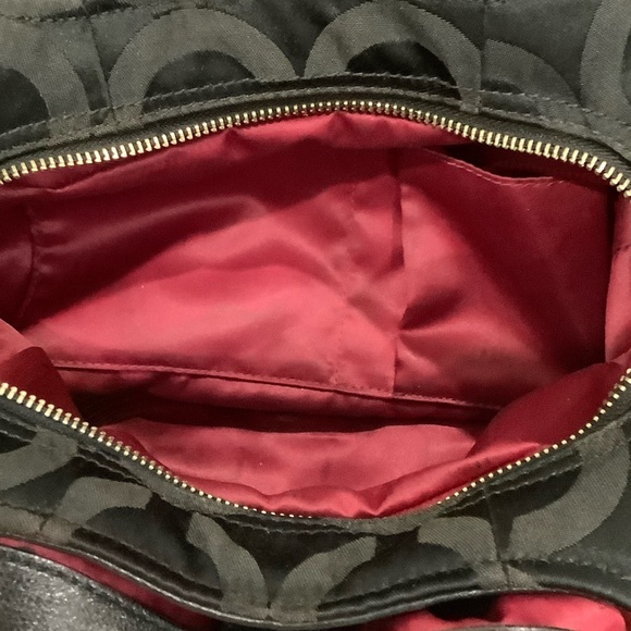 Coach Black Monogram Shoulder Bag - Picture 8 of 10